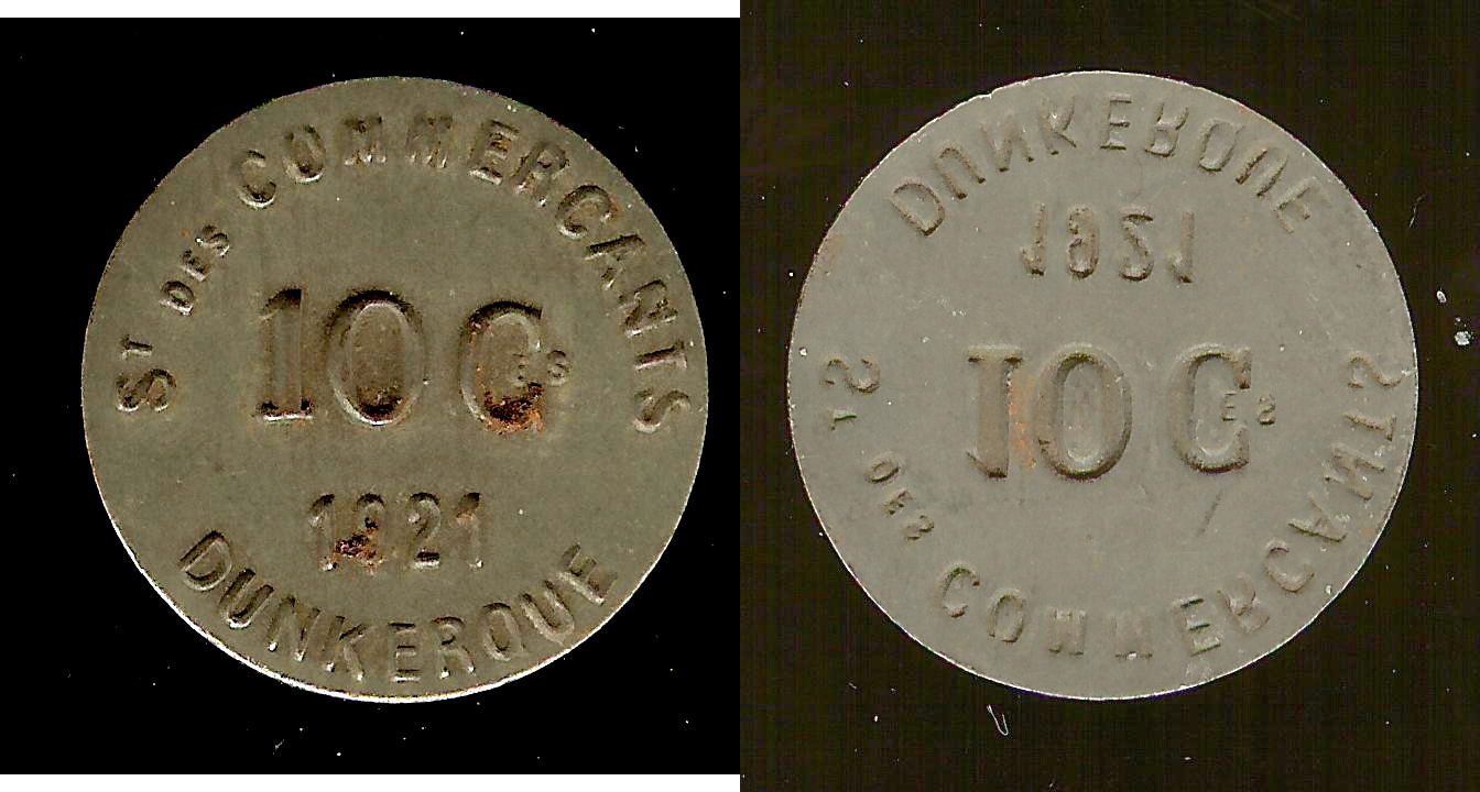 Dunkerque(Nord) 10 centimes 1921 EF